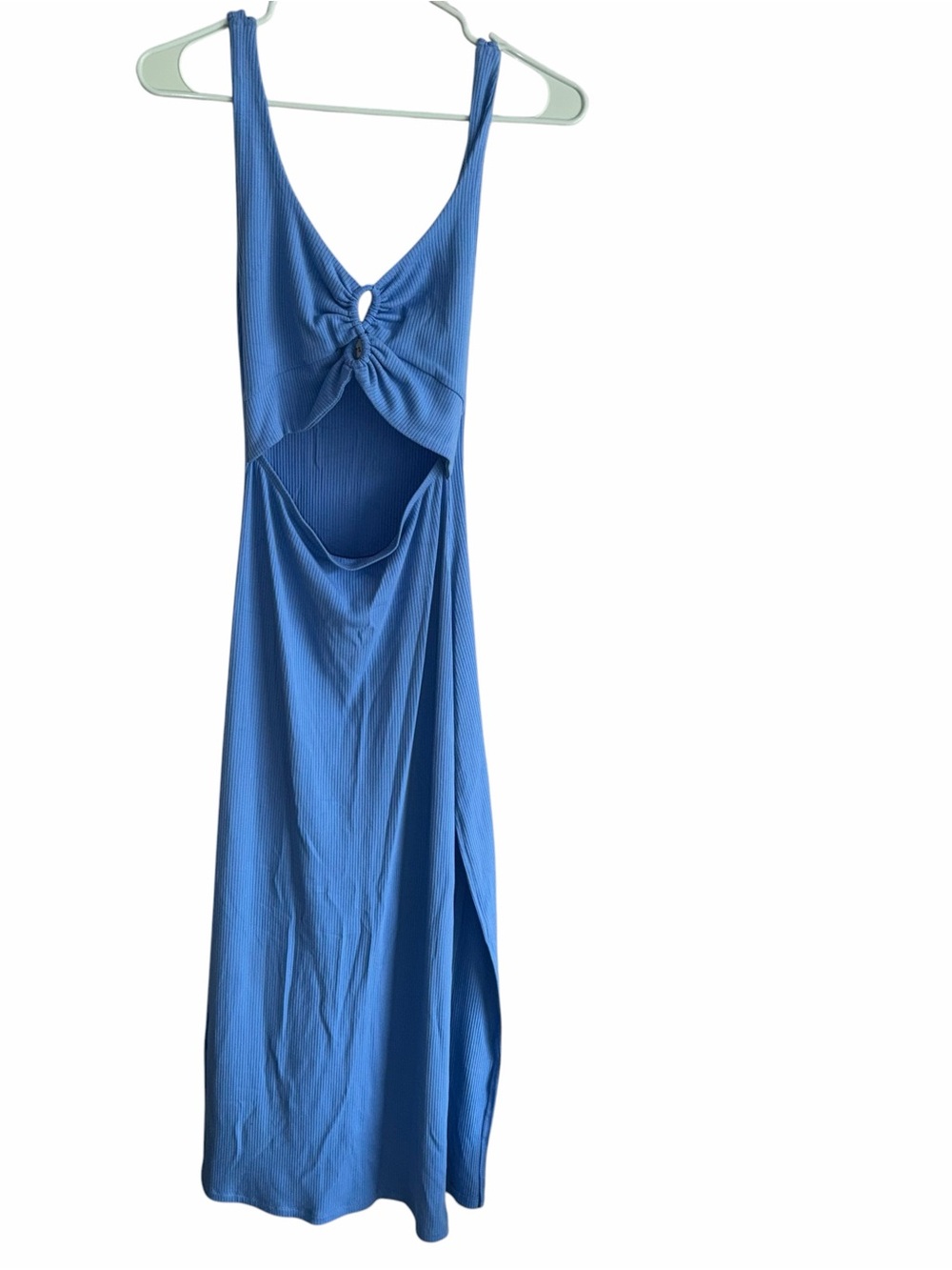 L*SPACE REVOLVE Camille Ribbed Midi Dress in Very Peri Blue Size L - Picture 3 of 7
